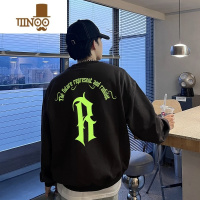 YANXU小众潮牌美式加绒宽松男士情侣圆领套头卫衣