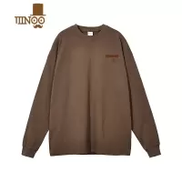 YANXU秋季新款美式休闲简约百搭后背印花圆领卫衣长袖