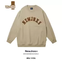 YANXUJNXS日系420g贴布刺绣卫衣男秋季潮牌宽松情侣装外套