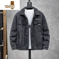 YANXU潮牌ins刺绣牛仔外套男款宽松大码美式复古工装夹克男士上衣
