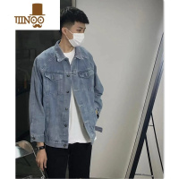 YANXU网红同款牛仔外套2022新款男士潮牌韩版百搭休闲衣服修身夹克