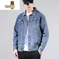 YANXU秋季牛仔外套男2023新款韩版宽松工装夹克男士百搭潮流牛仔衣