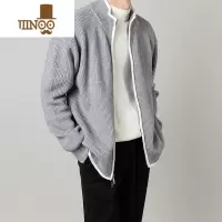 YANXU开衫毛衣男外套2023新款轻熟风男装拉链针织衫男士外穿上衣