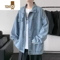 YANXU复古牛仔外套男韩版潮流宽松上衣日系ins潮牌痞帅工装夹克