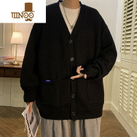 YANXU秋季毛衣男士韩系慵懒风针织衫外套宽松潮牌美式小众开衫夹克上衣