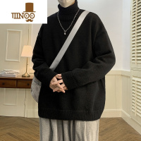 YANXU高领毛衣男感慵懒风内搭针织衫宽松休闲痞帅打底毛线衣