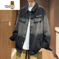 YANXU美式水洗做旧渐变牛仔外套男高街潮牌工装夹克cleanfit情侣款褂子