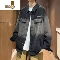 YANXU美式水洗做旧渐变牛仔外套男高街潮牌工装夹克cleanfit情侣款褂子