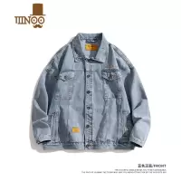 YANXU新款夹克牛仔外套男韩版潮流潮牌百搭宽松工装日系男秋装上衣