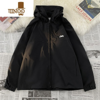 YANXU机能风防水冲锋衣男款外套户外潮牌痞帅宽松情侣山系连帽风衣夹克