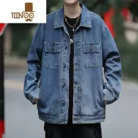YANXU男生牛仔外套日系复古潮牌高街痞帅百搭休闲工装夹克上衣男款