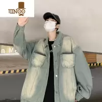 YANXU美式复古水洗设计感牛仔外套男女ins潮牌小众欧美高街夹克