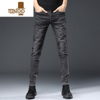 YANXU弹力夏季薄款牛仔裤男修身小脚裤显瘦百搭休闲潮流冰丝长裤子男裤