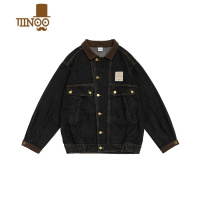 YANXU STUDIO日系复古牛仔衣男秋季宽松通勤工装夹克街头休闲外套
