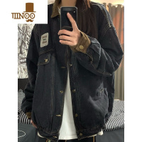 YANXU美式复古牛仔外套男工装夹克oversize灯芯绒宽松情侣牛仔衣