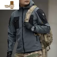 YANXU昂垦户外战术冲锋衣男防风防水软壳夹克抓绒修身保暖登山服