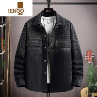 YANXU2023秋季新款渐变水洗牛仔外套男生夹克青少年宽松休闲帅气上衣服