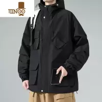 YANXU冲锋衣外套男潮牌百搭秋装上衣服男款登山运动防风工装夹克