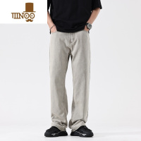 YANXU2023新式牛仔裤男复古宽松直筒阔腿垂感浅色ins风休闲潮流裤子