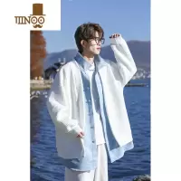 YANXU假外套男春季痞帅潮牌衣服帅气休闲百搭男生翻领夹克