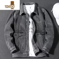 YANXU潮男百搭2022秋季新款牛仔夹克男ins潮牌款个性工装开衫外套