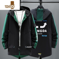 YANXU300斤加肥加大风衣男宽松大码外套帅气潮流胖子中长款夹克