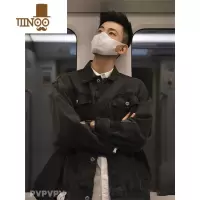YANXU牛仔外套潮牌男痞帅感oversize成熟稳重巴洛克褂子夹克