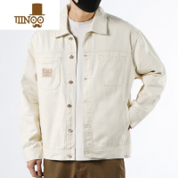 YANXU2023年秋季新款牛仔外套男宽松潮流百搭大码潮牌高端休闲夹克