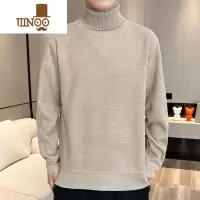 YANXU净面加绒加厚高领毛衣男士宽松保暖2023新款潮流打底针织衫