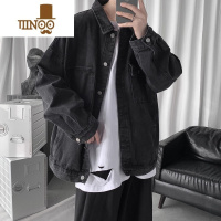 YANXU牛仔外套男秋季oversize高街vibe美式潮牌痞帅感夹克男上衣服