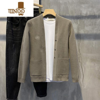 YANXU日系开衫男针织衫宽松韩版潮流休闲外穿毛衣男士感线衣外套男