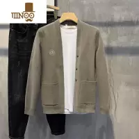 YANXU日系开衫男针织衫宽松韩版潮流休闲外穿毛衣男士感线衣外套男