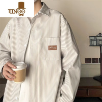 YANXUcityboy廓形条纹衬衫男长袖夏季设计感潮牌日系休闲衬衣外套