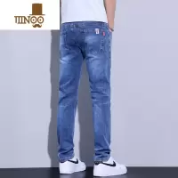 YANXU款冰丝浅色牛仔裤男士宽松直筒长裤子男生款潮牌男裤夏季薄款