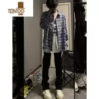 YANXU纯黑色修身弹力牛仔裤男款美式高街vibe裤子显腿长显瘦窄版直筒裤