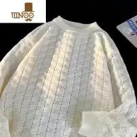 YANXU毛衣男2023新款宽松上衣服男生潮牌日系复古加厚针织衫外套