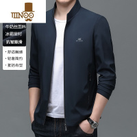 YANXU新款休闲爸爸外套中年男士薄款40岁50岁中老年人立领夹克