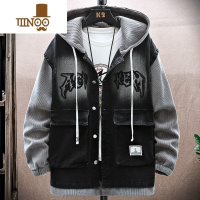 YANXU外套男12岁青少年13潮牌牛仔夹克14初高中学生2023新款15衣服