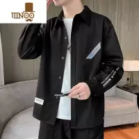 YANXU日系复古工装衬衫男长袖潮牌ins宽松百搭休闲衬衣男士外套