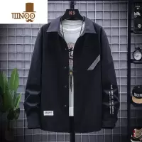 YANXU日系复古工装衬衫男长袖潮牌痞帅宽松百搭衬衣男士休闲外套