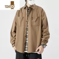 YANXU工装衬衫男日系潮牌痞帅百搭夹克长袖简约感潮流休闲外套