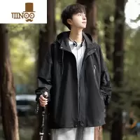 YANXU冲锋衣外套男款宽松美式潮牌机能工装风山系户外风男士夹克