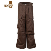 YANXU美式机能褶皱解构休闲裤男宽松阔腿工装裤潮牌vibe风堆积感长裤子