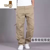 YANXU休闲裤男秋季中年男士工装裤宽松直筒男裤运动长裤裤子男