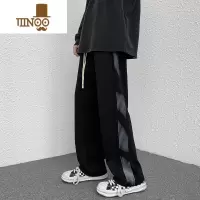 YANXU阔腿裤男裤子青少年运动裤薄款宽松直筒裤春季卫裤男士休闲裤