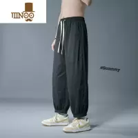 YANXU日系潮牌休闲裤男春季束脚运动工装裤夏季长裤裤子灯笼裤