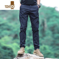 YANXU夏季薄款休闲裤男 透气速干弹力直筒长裤 轻盈男士百搭裤子潮男