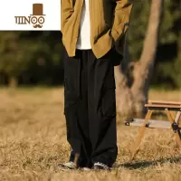 YANXU@ 冰爽直筒休闲裤男夏季薄款日系男生口袋工装长裤