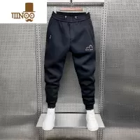 YANXU休闲裤男士卫裤黑色小脚宽松运动裤春季痞帅网红潮牌刺绣束脚长裤