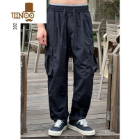 YANXU夏季男学生速干薄款直筒休闲工装裤宽松多口袋个性网红美式伞兵裤